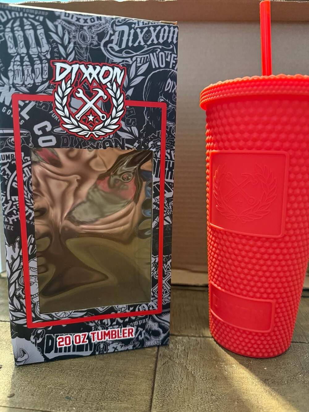 Dixxon Studded Matte 20 Ounce Insulated Tumbler - Red